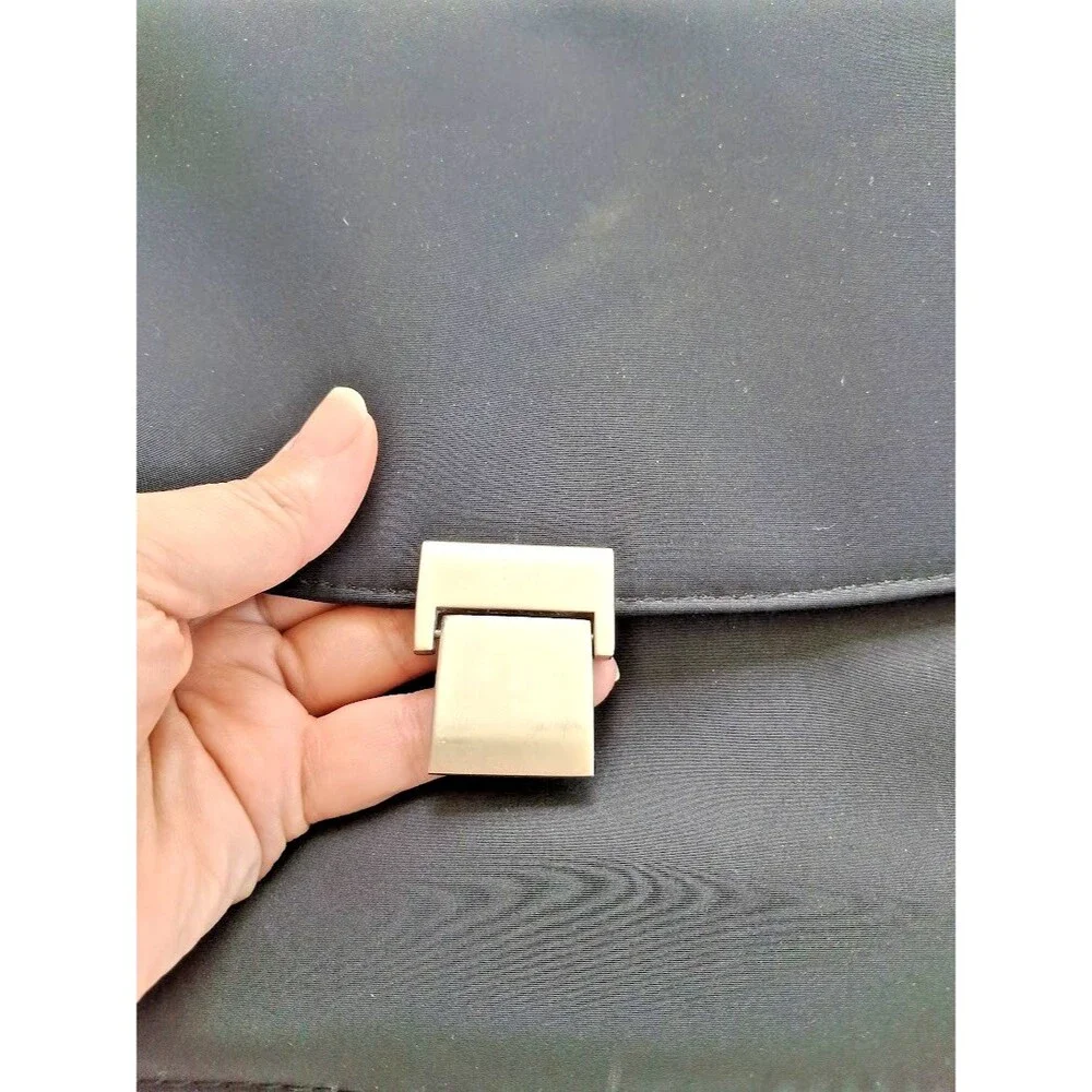 Jourdan Black Nylon Laptop Briefcase Shoulder Bag Business Work Computer Case